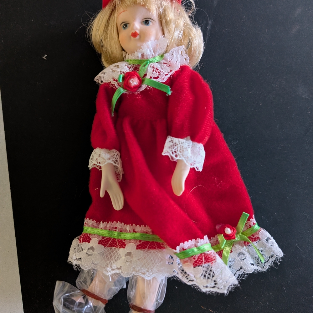 Red Doll with Lace Dress